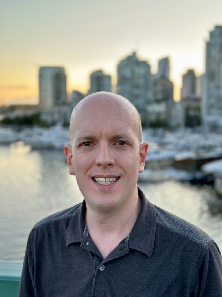 Photo of computer science tutor Dr. Ryan Vogt on Vancouver's Cambie Bridge